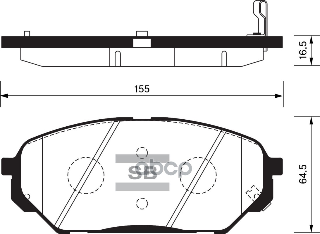 Колодки передние SANGSIN BRAKE SP1203